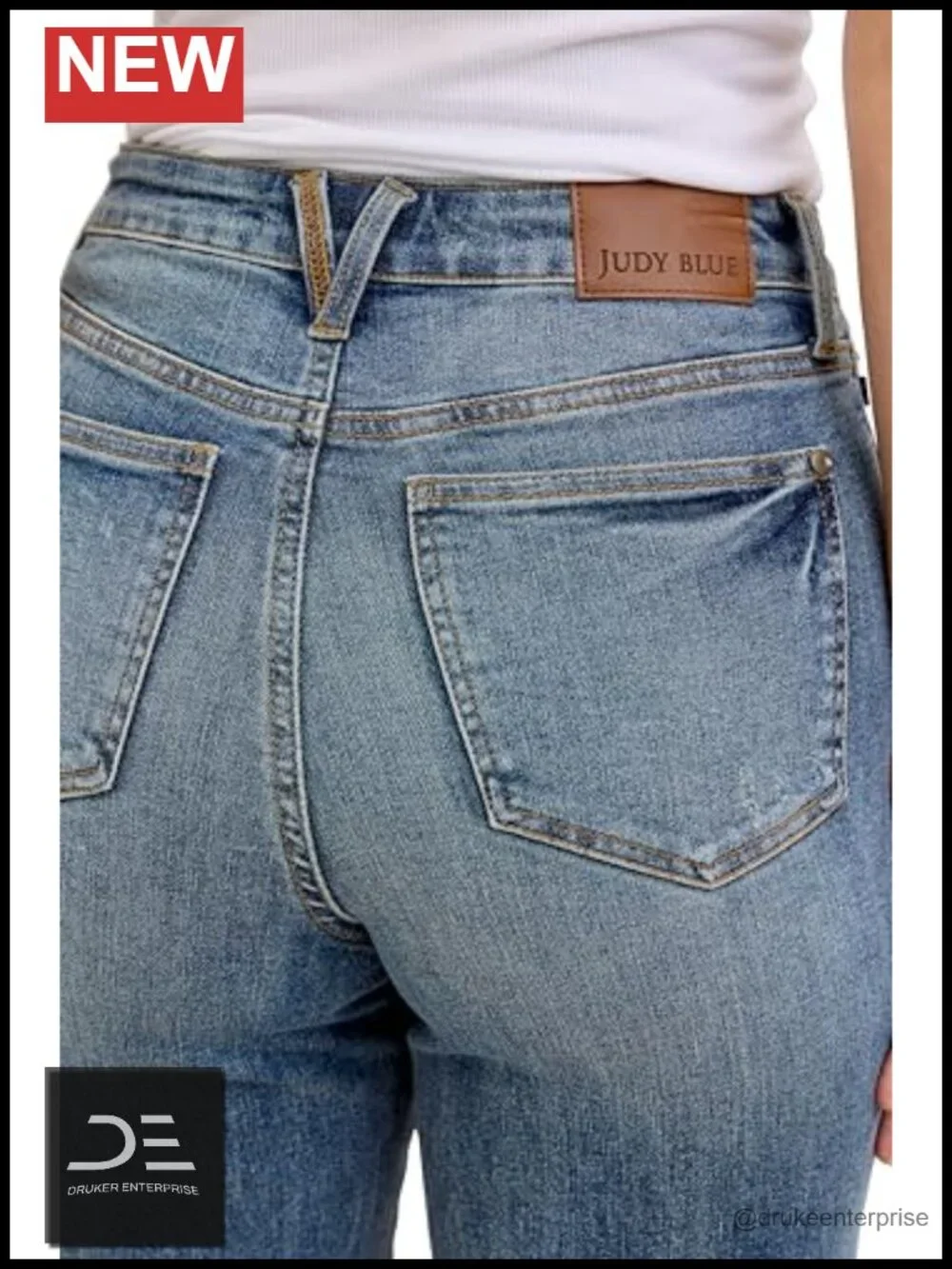 High Waisted Tummy Control Straight Leg Jeans